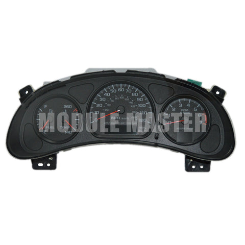Chevrolet Impala Monte Carlo Instrument Cluster with three gauges and small screen under speedometer.