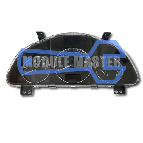 2003-2008 Chevrolet Malibu instrument cluster with four gauges and small screen under speedometer.