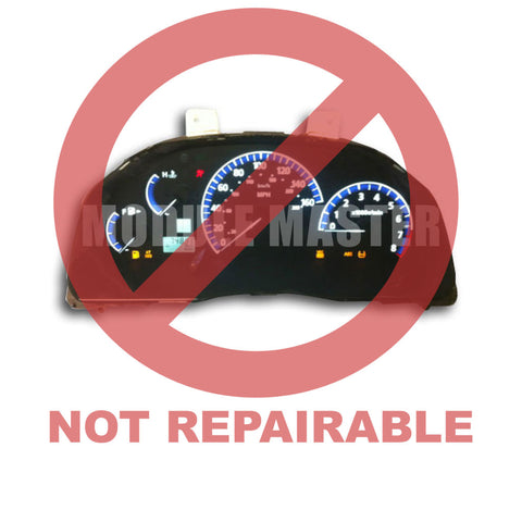 Infiniti Q45 Instrument Cluster with red Not Repairable watermark over it.