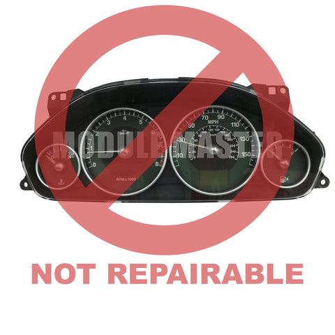 Jaguar X-Type Instrument Cluster with red Not Repairable watermark on it.